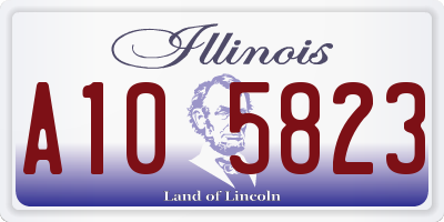 IL license plate A105823