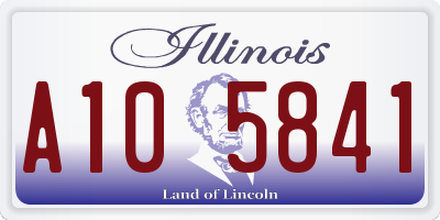 IL license plate A105841