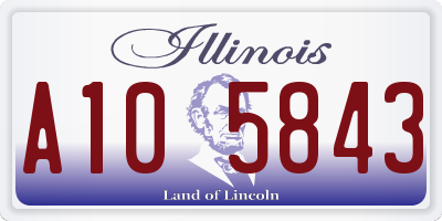IL license plate A105843