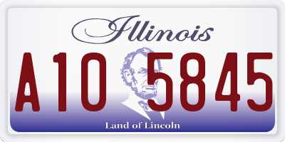 IL license plate A105845