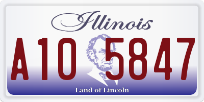 IL license plate A105847