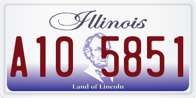 IL license plate A105851