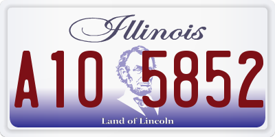 IL license plate A105852
