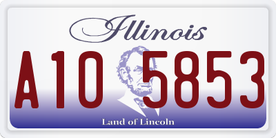IL license plate A105853