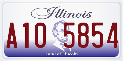IL license plate A105854