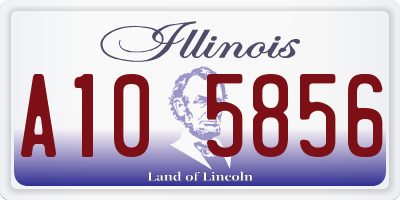 IL license plate A105856