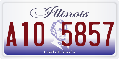 IL license plate A105857