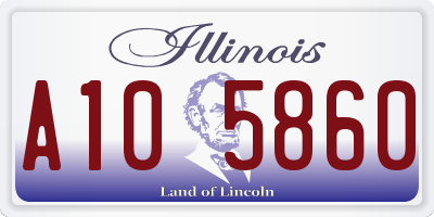 IL license plate A105860