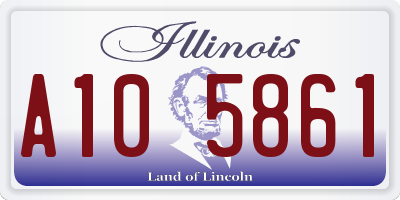 IL license plate A105861