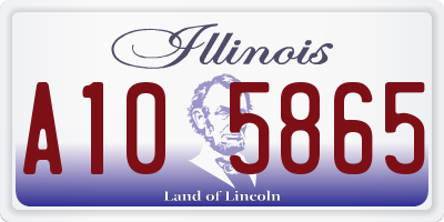 IL license plate A105865