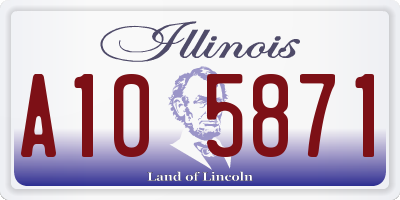 IL license plate A105871