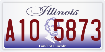 IL license plate A105873