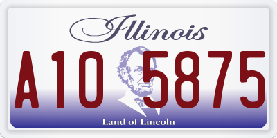 IL license plate A105875