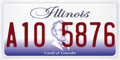 IL license plate A105876