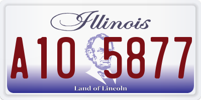 IL license plate A105877