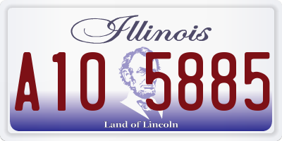 IL license plate A105885