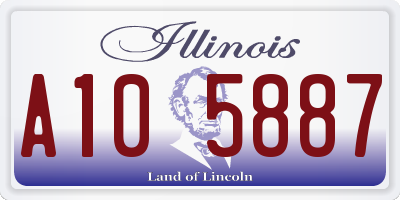 IL license plate A105887