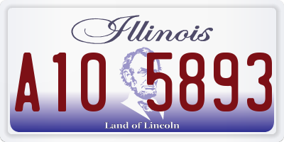 IL license plate A105893