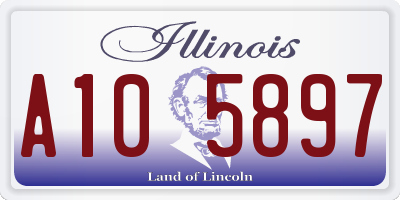 IL license plate A105897