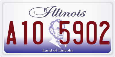 IL license plate A105902
