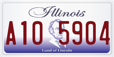 IL license plate A105904