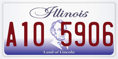 IL license plate A105906