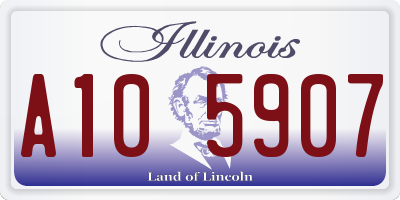 IL license plate A105907