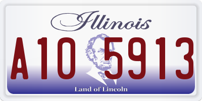IL license plate A105913