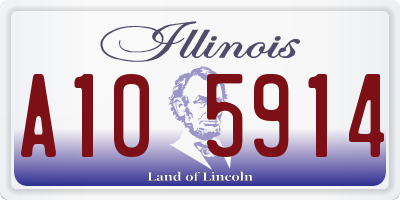 IL license plate A105914