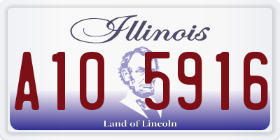 IL license plate A105916