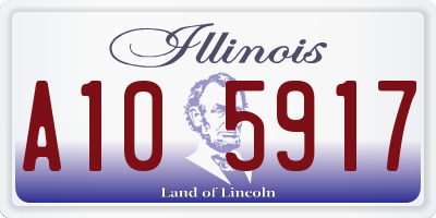 IL license plate A105917