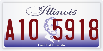 IL license plate A105918
