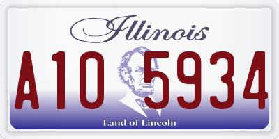 IL license plate A105934