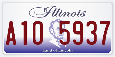 IL license plate A105937