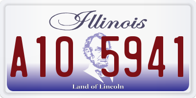 IL license plate A105941