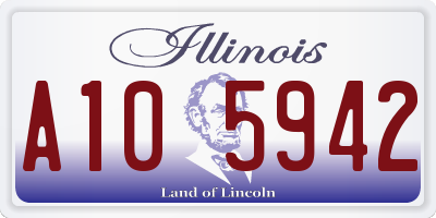 IL license plate A105942