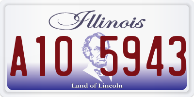 IL license plate A105943