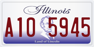 IL license plate A105945