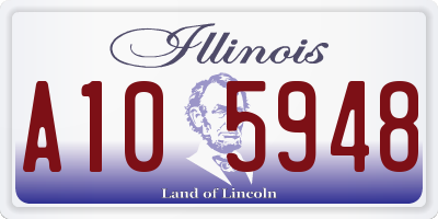 IL license plate A105948