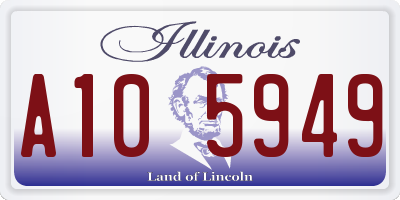 IL license plate A105949