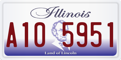 IL license plate A105951