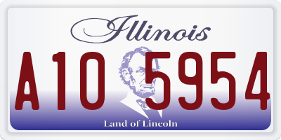 IL license plate A105954