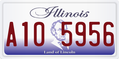 IL license plate A105956