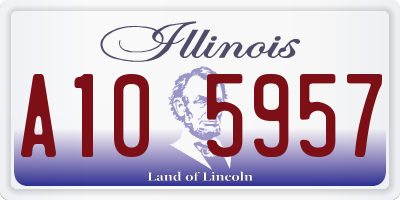 IL license plate A105957