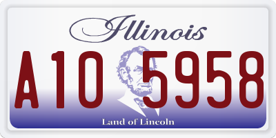 IL license plate A105958