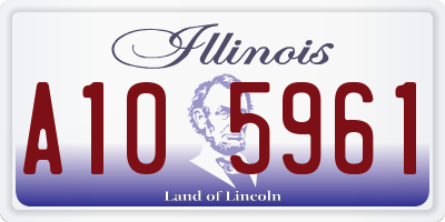 IL license plate A105961
