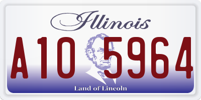 IL license plate A105964