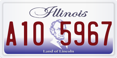 IL license plate A105967