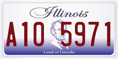 IL license plate A105971