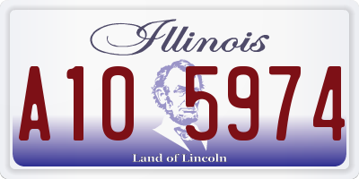 IL license plate A105974